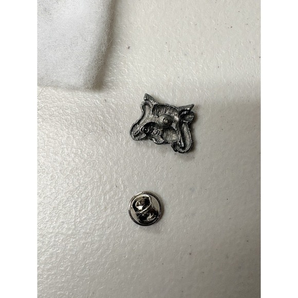 VINTAGE JEWELRYJJ JONETTE CAT KITTEN SPEAK SEE HEAR NO EVIL PEWTER PIN LOT - Picture 3 of 3